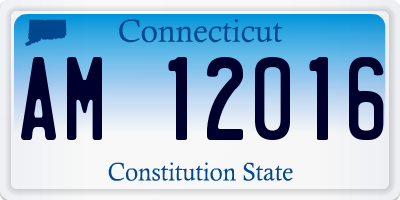 CT license plate AM12016