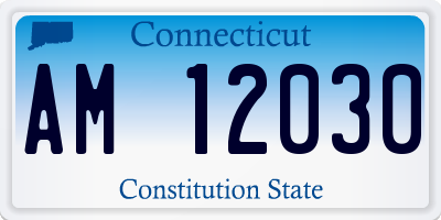 CT license plate AM12030