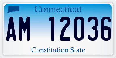 CT license plate AM12036