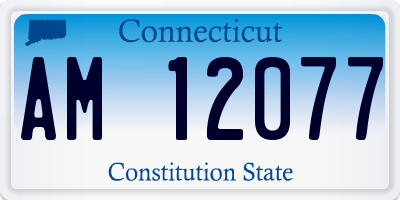 CT license plate AM12077