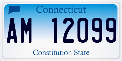 CT license plate AM12099