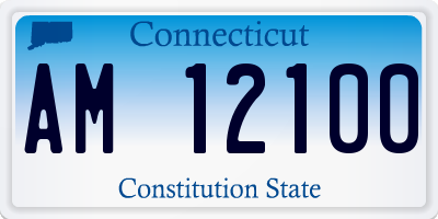 CT license plate AM12100