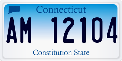 CT license plate AM12104