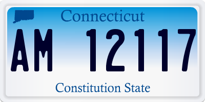 CT license plate AM12117