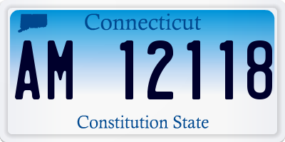 CT license plate AM12118