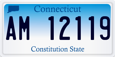 CT license plate AM12119