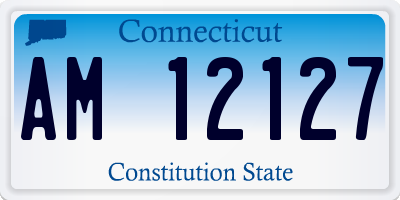 CT license plate AM12127