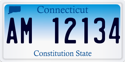 CT license plate AM12134