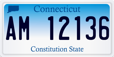 CT license plate AM12136
