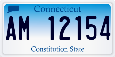 CT license plate AM12154