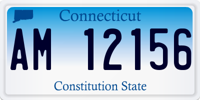 CT license plate AM12156