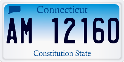 CT license plate AM12160