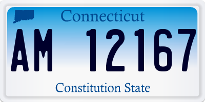 CT license plate AM12167