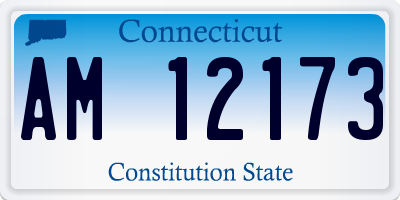 CT license plate AM12173