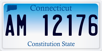 CT license plate AM12176