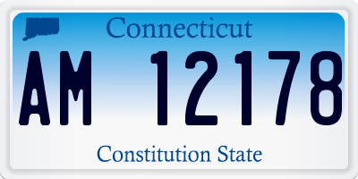 CT license plate AM12178