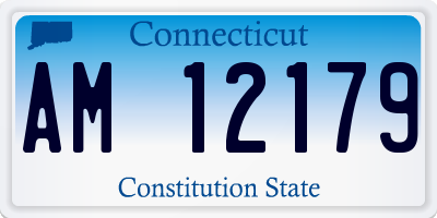 CT license plate AM12179