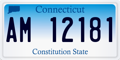 CT license plate AM12181