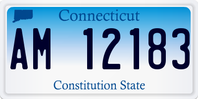 CT license plate AM12183
