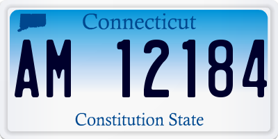 CT license plate AM12184