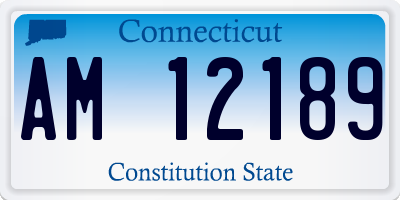CT license plate AM12189
