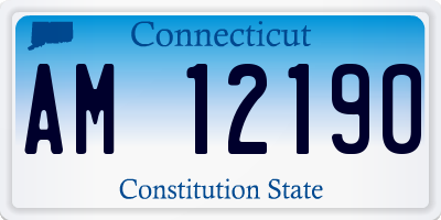 CT license plate AM12190