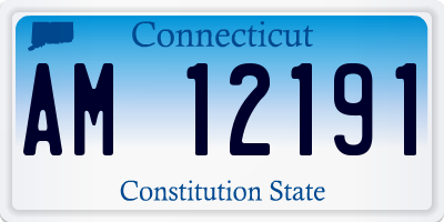 CT license plate AM12191