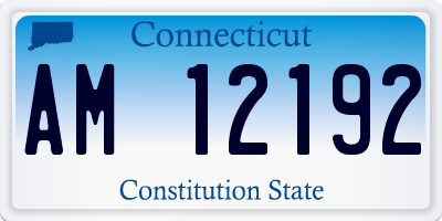 CT license plate AM12192