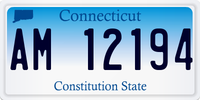 CT license plate AM12194