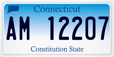 CT license plate AM12207