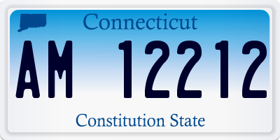 CT license plate AM12212