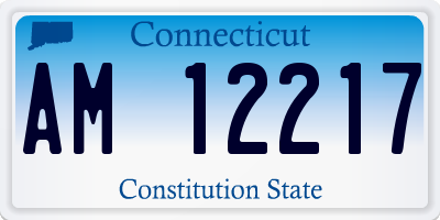 CT license plate AM12217