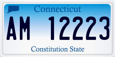 CT license plate AM12223