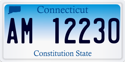 CT license plate AM12230