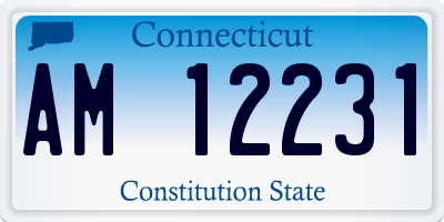 CT license plate AM12231