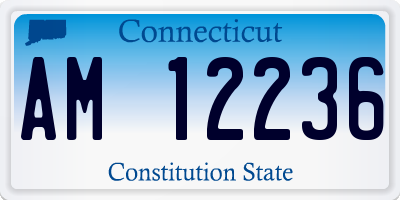 CT license plate AM12236