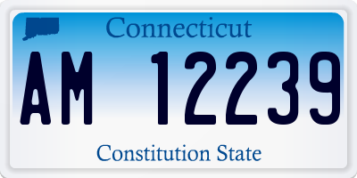 CT license plate AM12239
