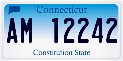 CT license plate AM12242