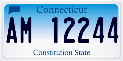 CT license plate AM12244