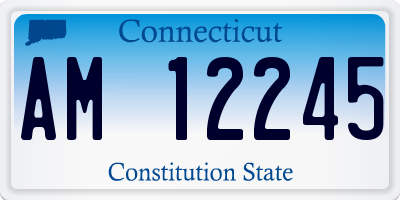 CT license plate AM12245