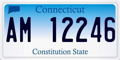 CT license plate AM12246