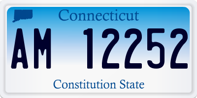 CT license plate AM12252