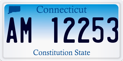 CT license plate AM12253