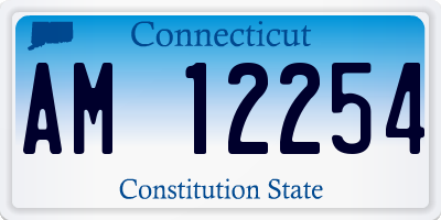 CT license plate AM12254