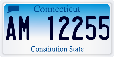 CT license plate AM12255