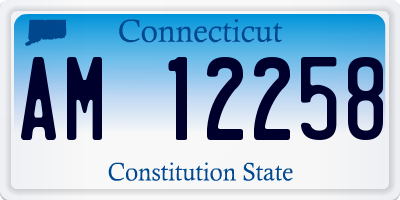CT license plate AM12258