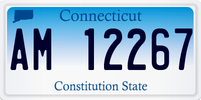 CT license plate AM12267
