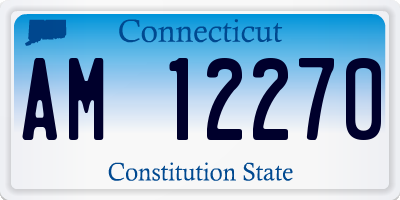 CT license plate AM12270