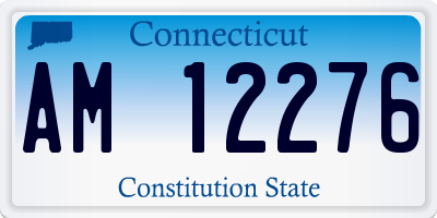 CT license plate AM12276