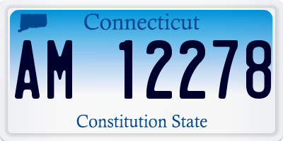 CT license plate AM12278